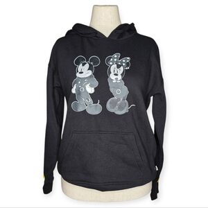 Disney Vans Mickey Minnie Flame Sleeve Hoodie Black M Streetwear